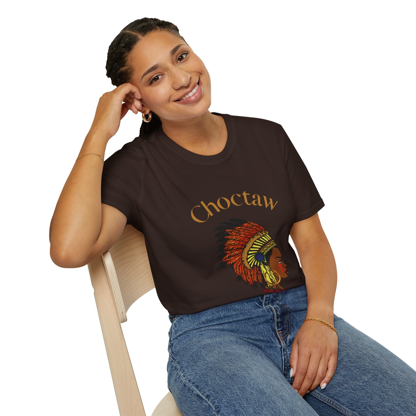 Choctaw Heritage Unisex Softstyle T-Shirt - Vibrant Tribal Design