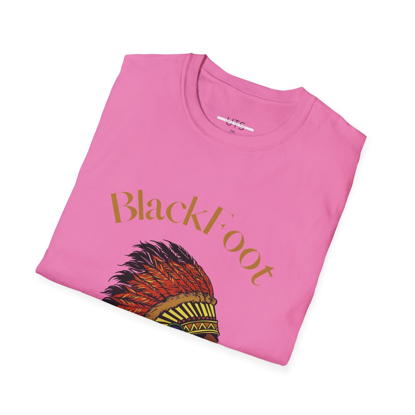 Blackfoot Heritage Unisex Softstyle T-Shirt - Vibrant Cultural Tribute Tee