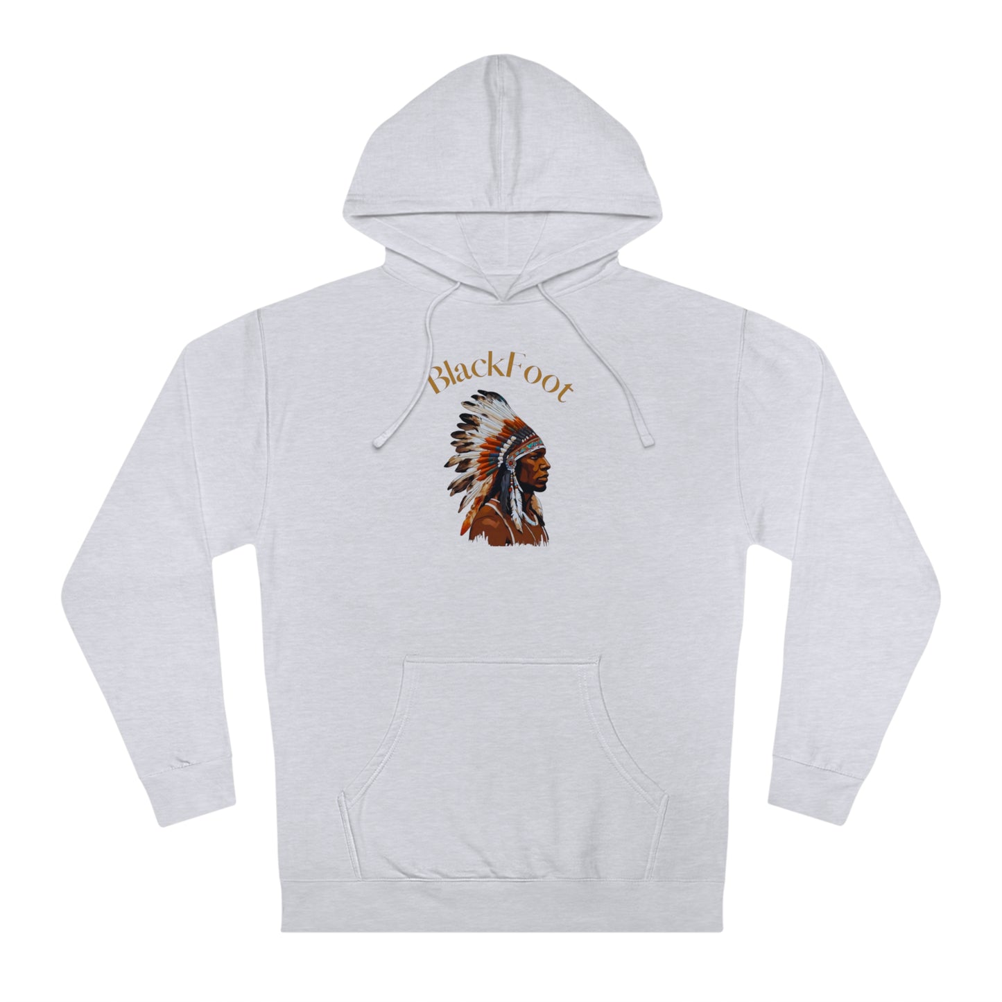 Unisex Hooded Sweatshirt with Blackfoot Design - Tribal Heritage Apparel