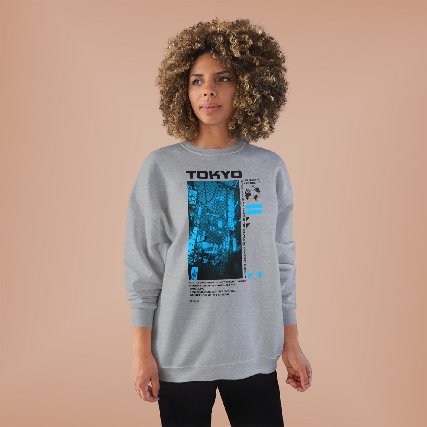 Tokyo Graphic Eco-Friendly Crewneck Sweatshirt