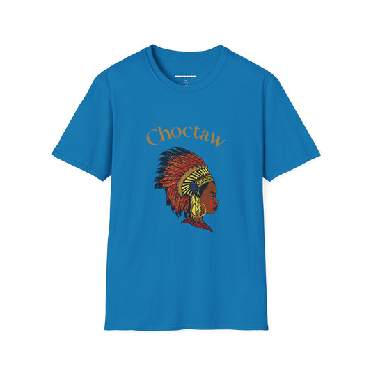 Choctaw Heritage Unisex Softstyle T-Shirt - Vibrant Tribal Design