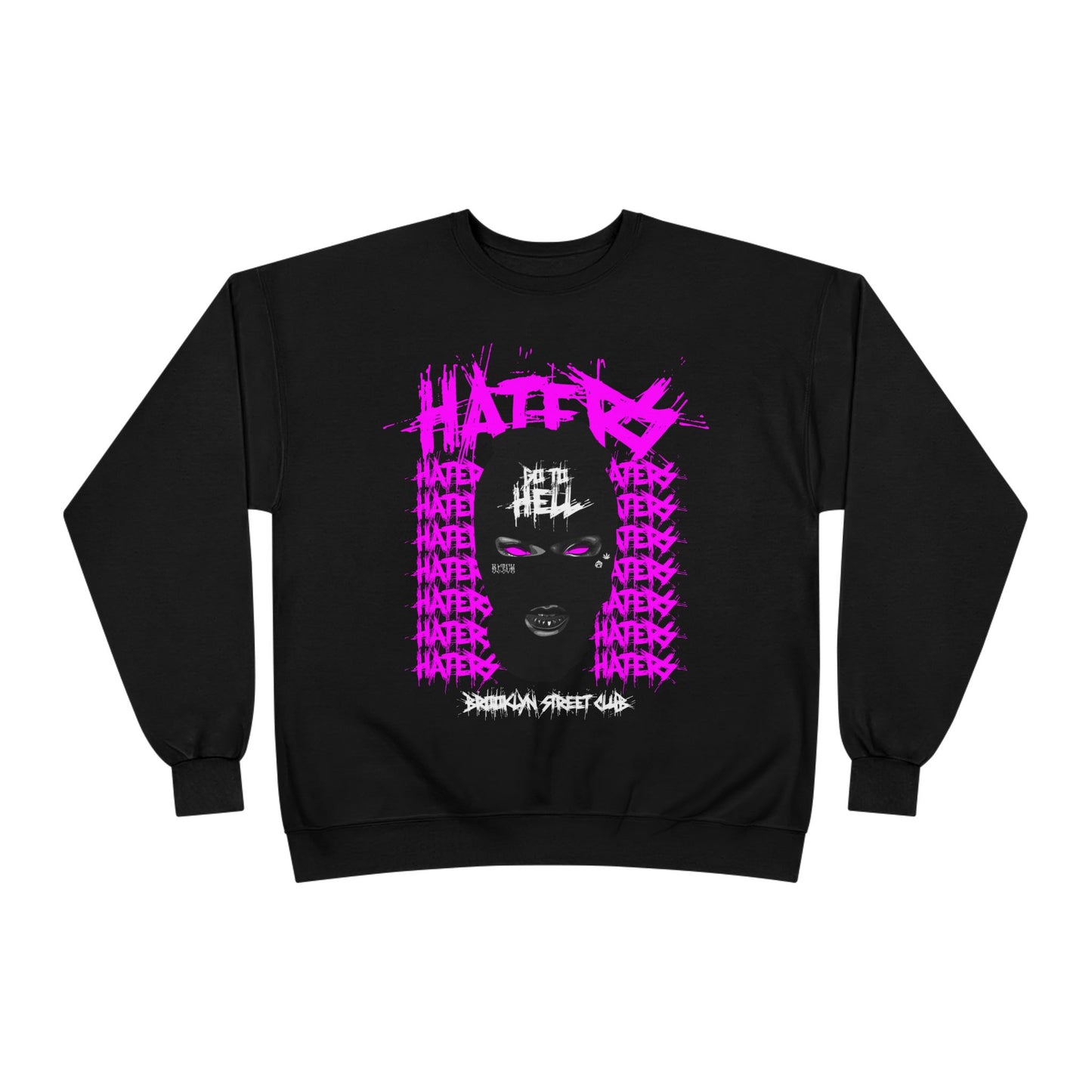 Unisex EcoSmart® Crewneck Sweatshirt - 'HATERS' Graphic Design for Bold Attitudes