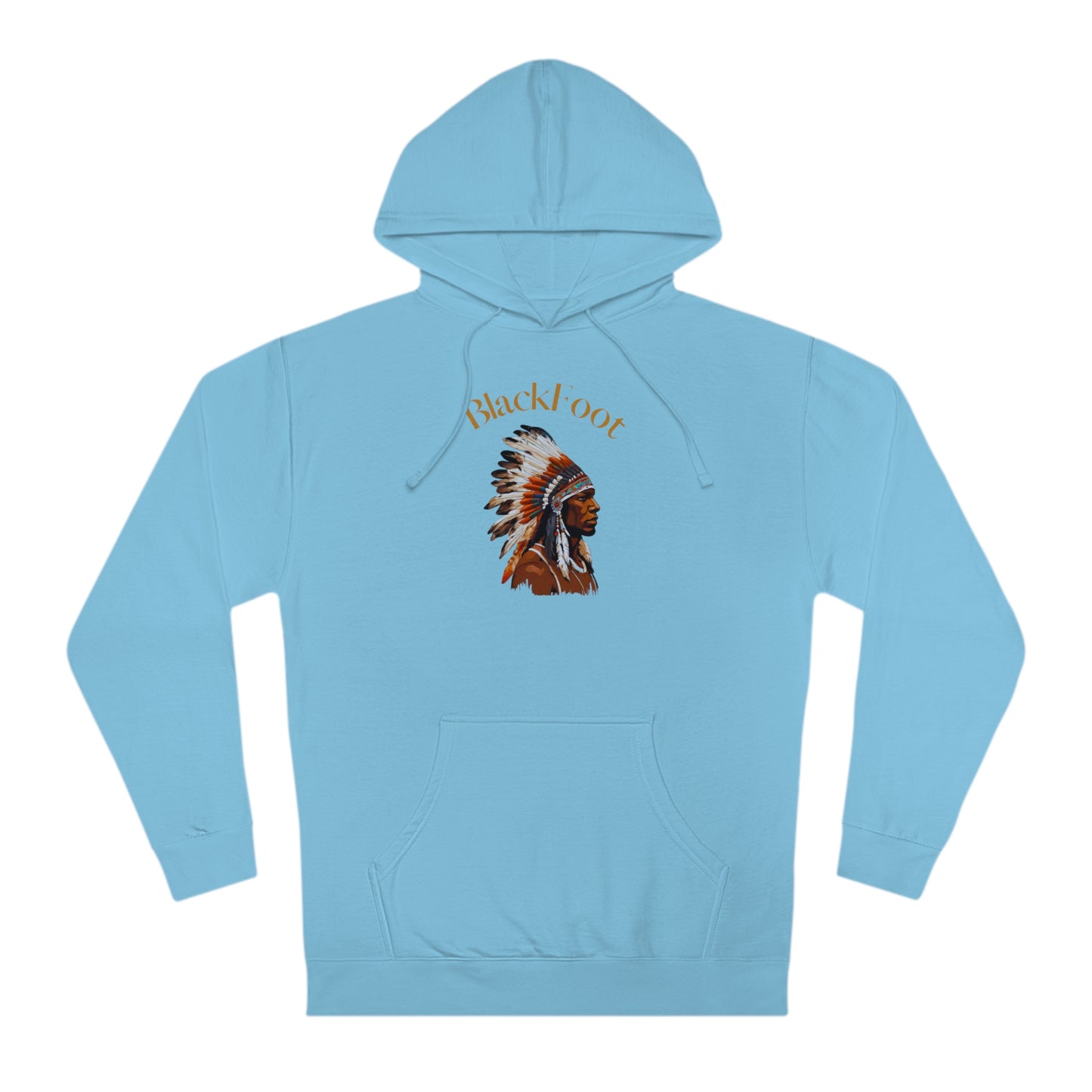 Unisex Hooded Sweatshirt with Blackfoot Design - Tribal Heritage Apparel