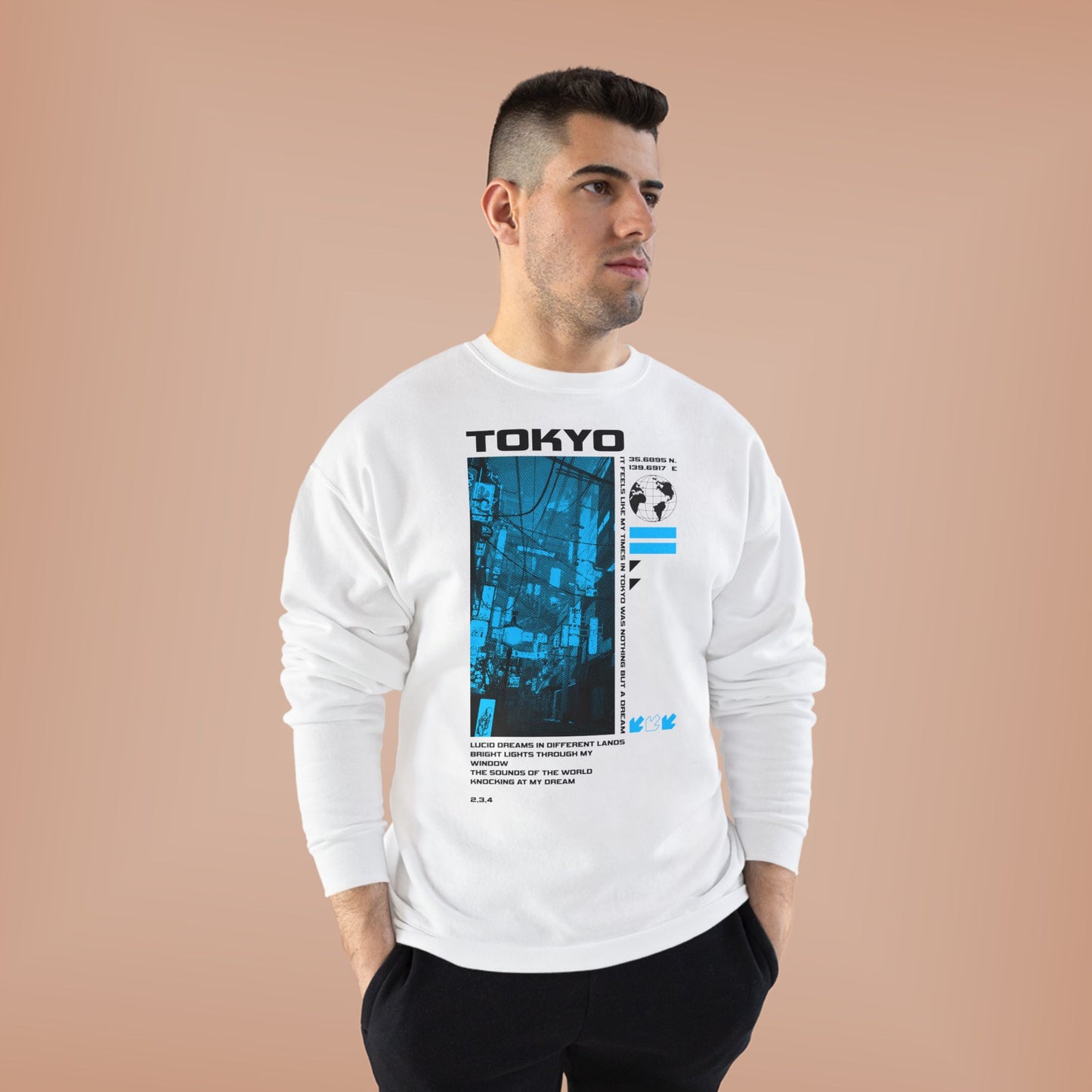 Tokyo Graphic Eco-Friendly Crewneck Sweatshirt