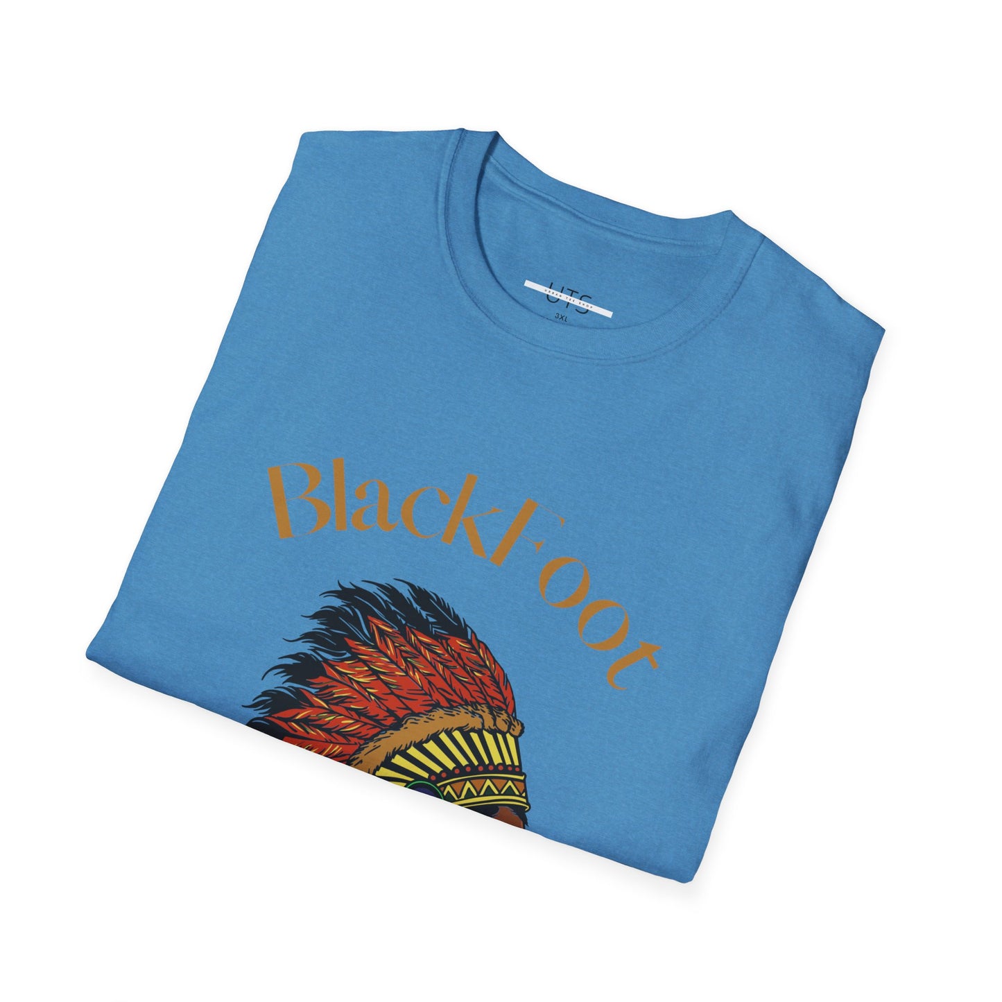 Blackfoot Heritage Unisex Softstyle T-Shirt - Vibrant Cultural Tribute Tee