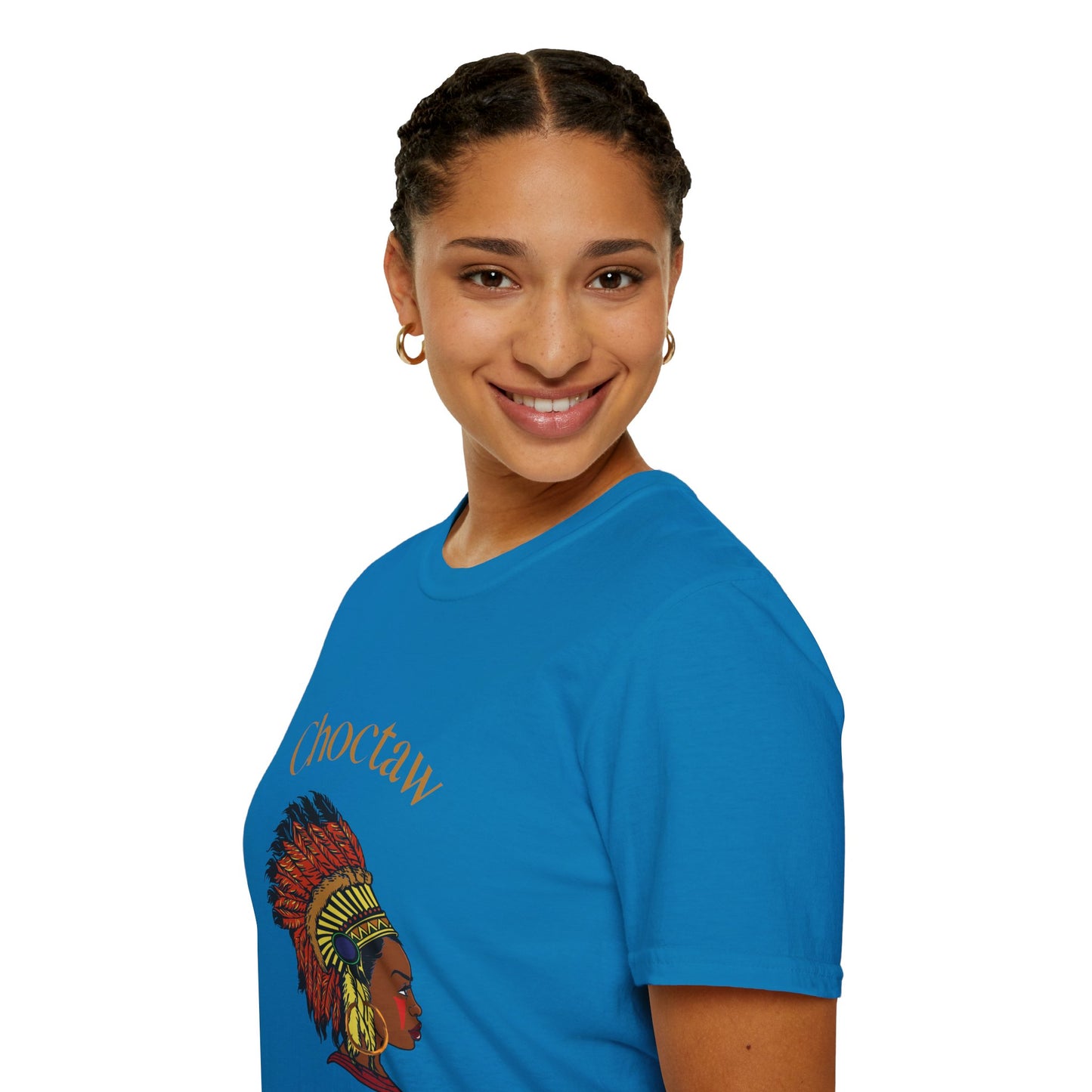 Choctaw Heritage Unisex Softstyle T-Shirt - Vibrant Tribal Design