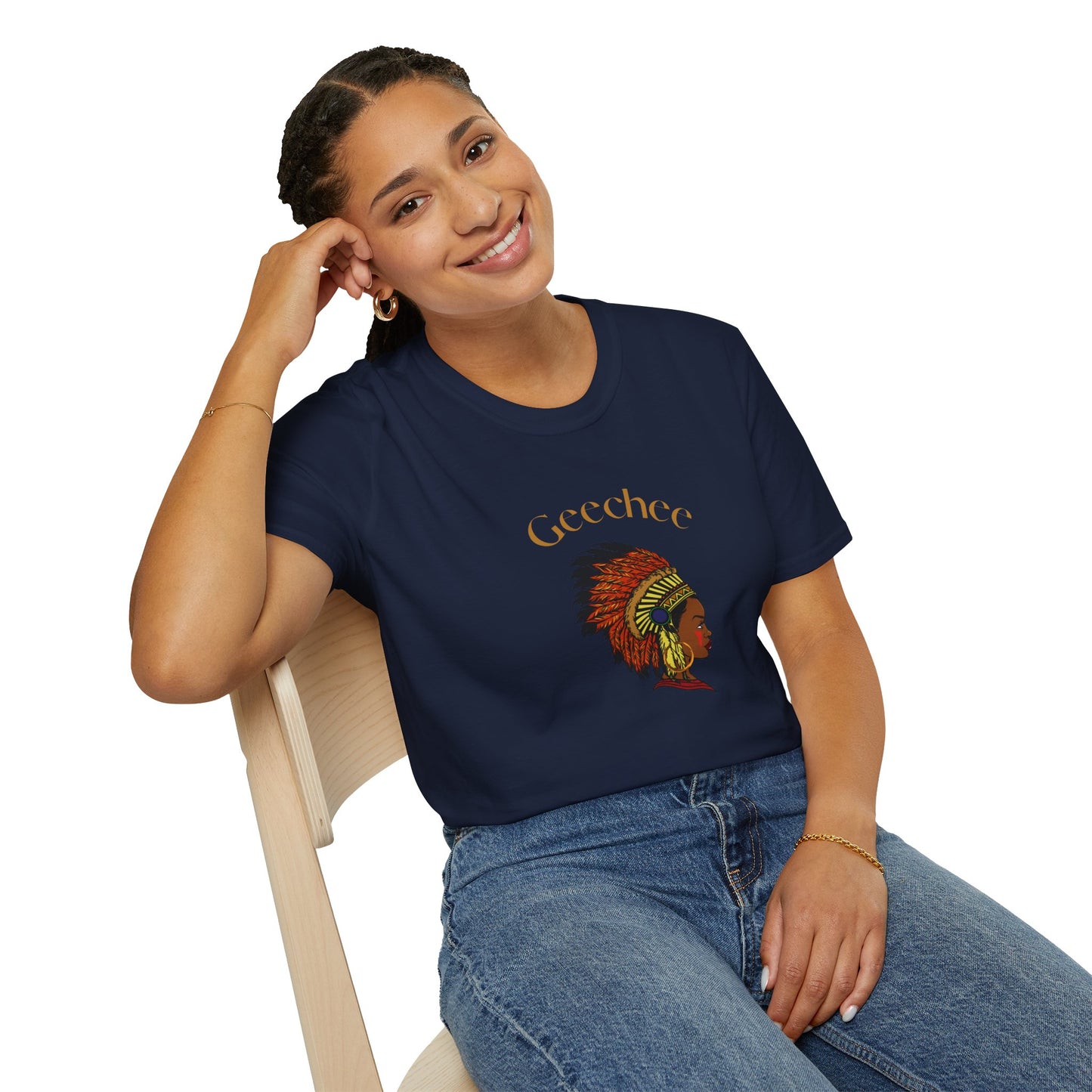 Geechee Culture Unisex Softstyle T-Shirt - Vibrant Blue Tee for Heritage Celebrations