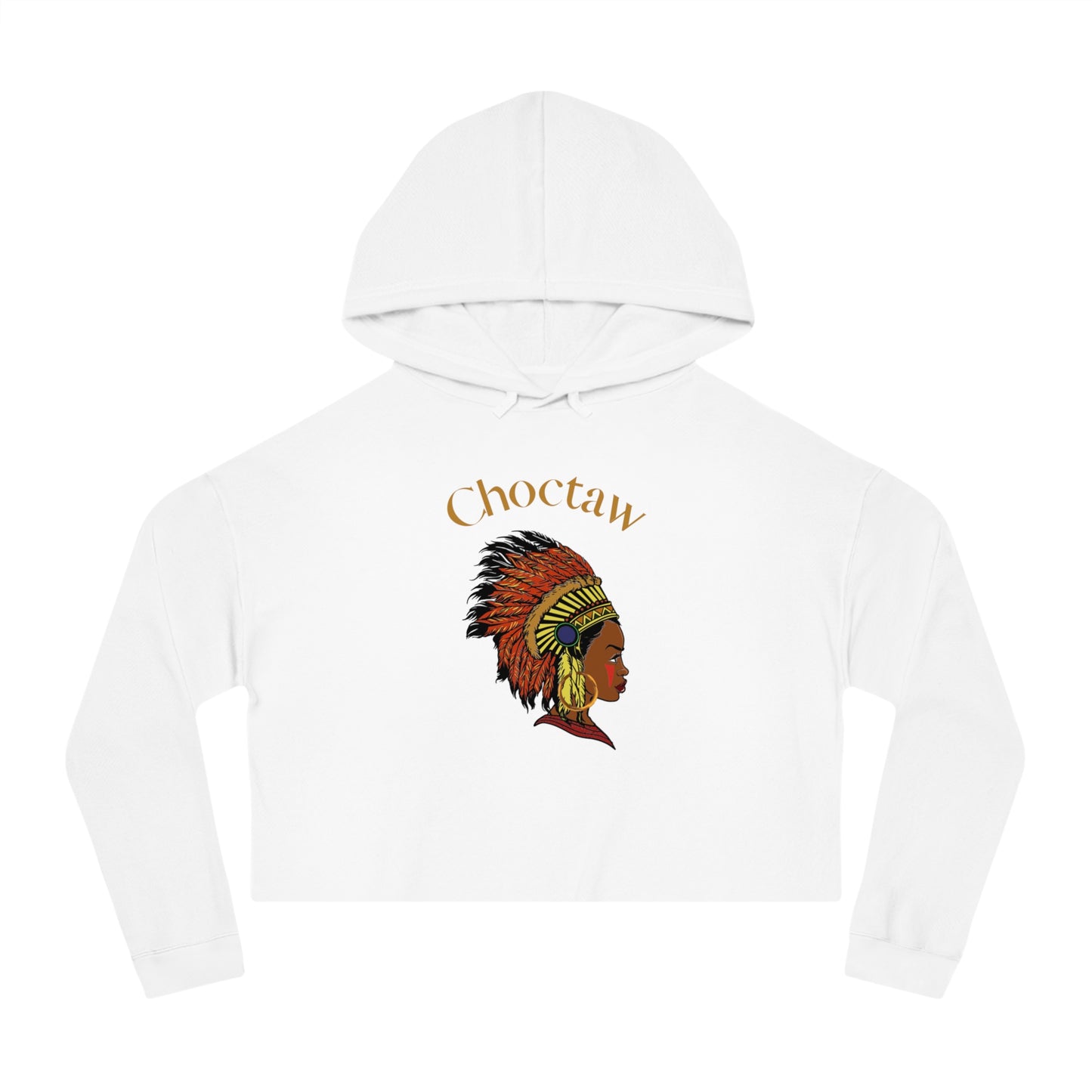 Choctaw Women's Cropped Hooded Sweatshirt - Stylish Indigenous Inspired Design