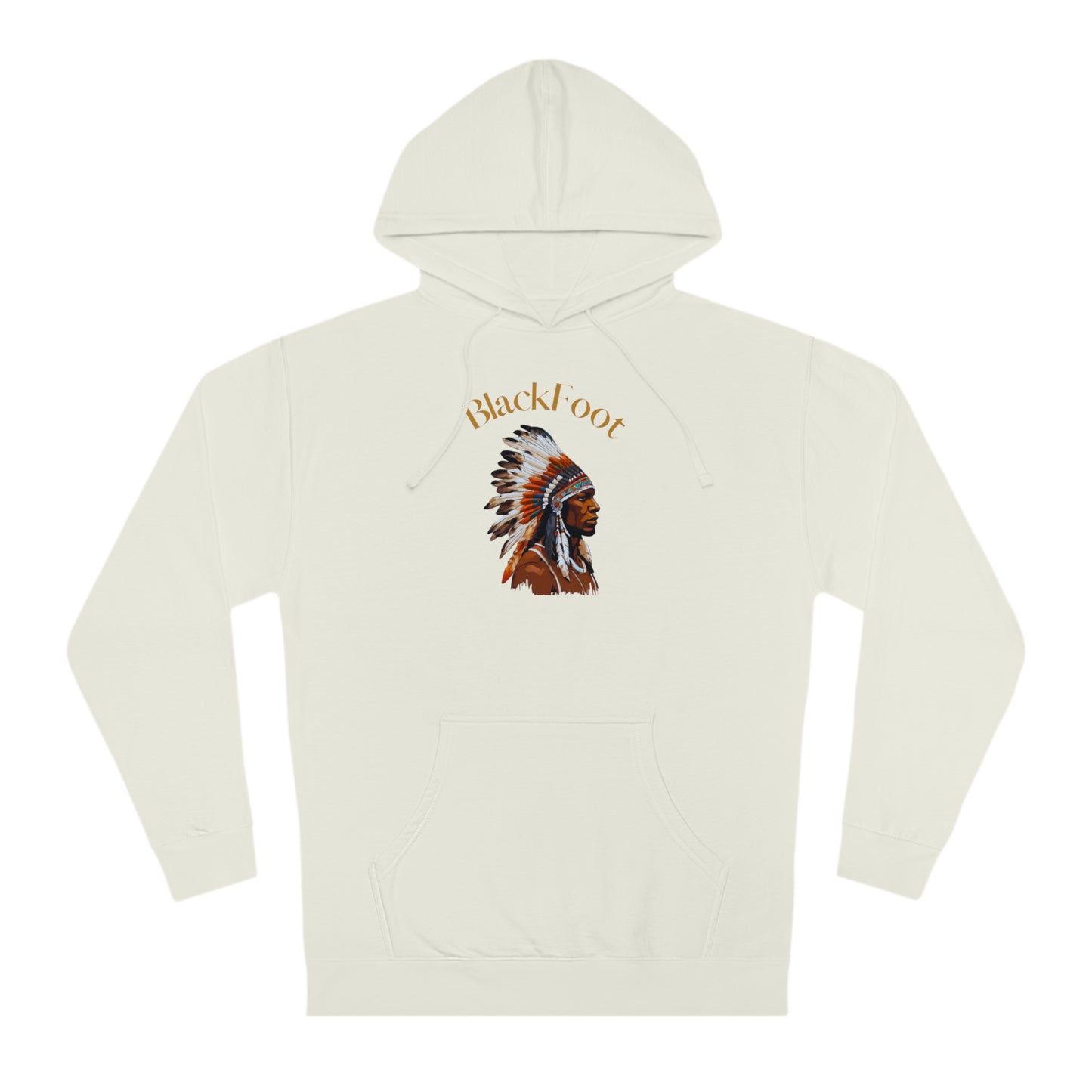 Unisex Hooded Sweatshirt with Blackfoot Design - Tribal Heritage Apparel