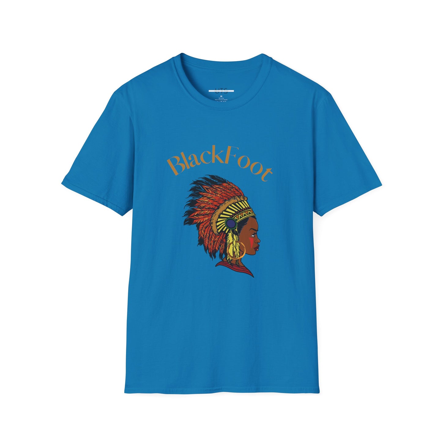 Blackfoot Heritage Unisex Softstyle T-Shirt - Vibrant Cultural Tribute Tee