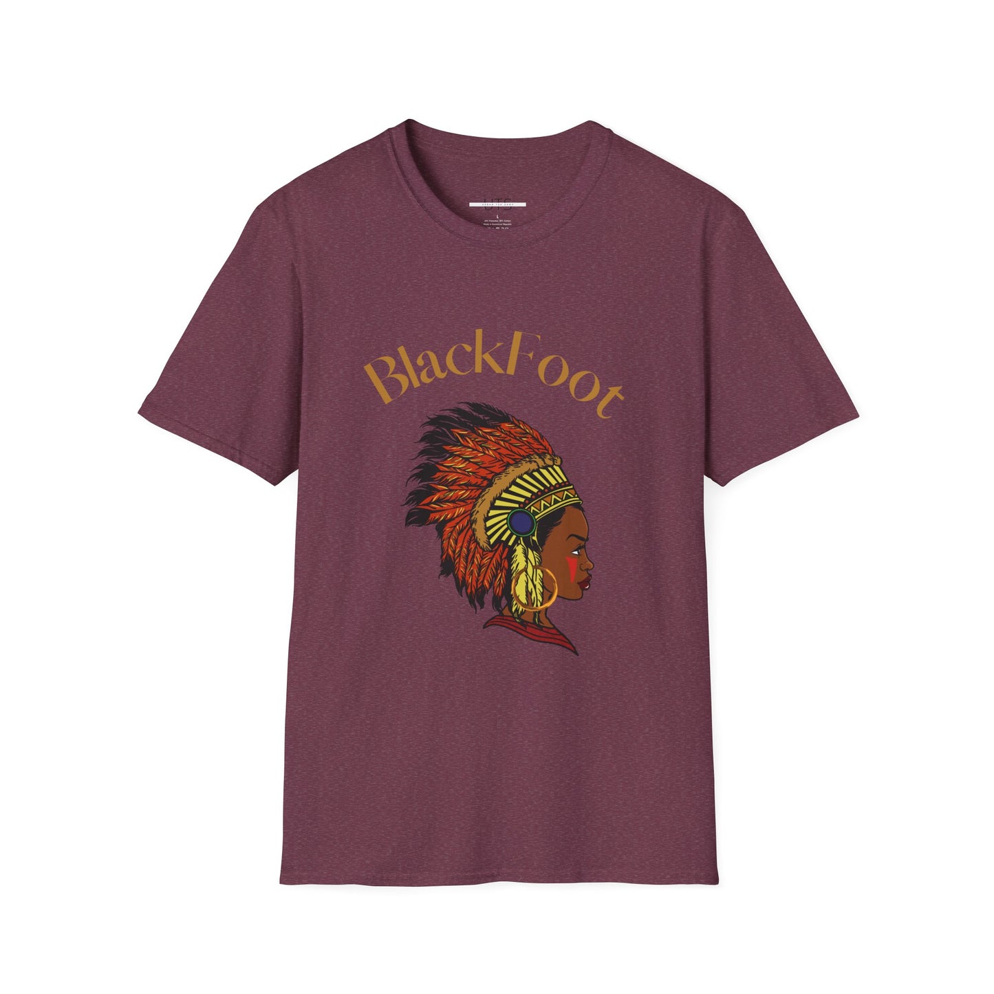 Blackfoot Heritage Unisex Softstyle T-Shirt - Vibrant Cultural Tribute Tee