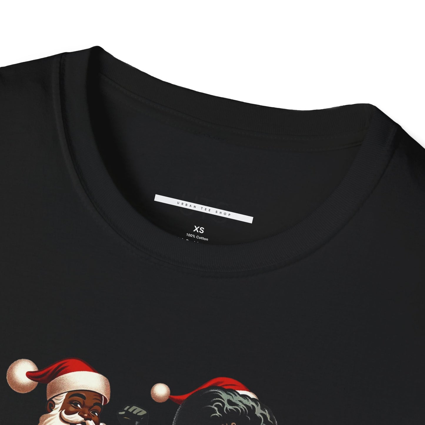 Festive Santa and Mrs. Claus Unisex Softstyle T-Shirt - Fun Holiday Apparel