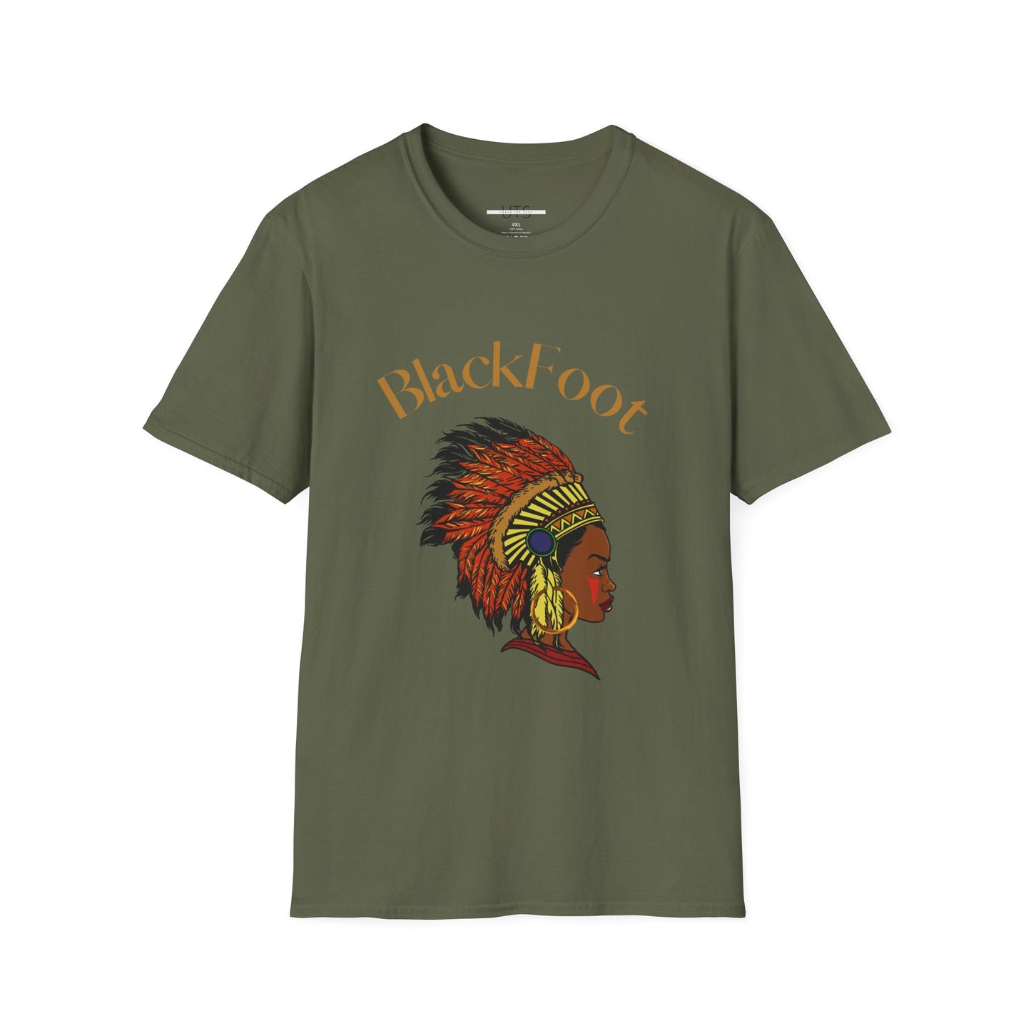 Blackfoot Heritage Unisex Softstyle T-Shirt - Vibrant Cultural Tribute Tee