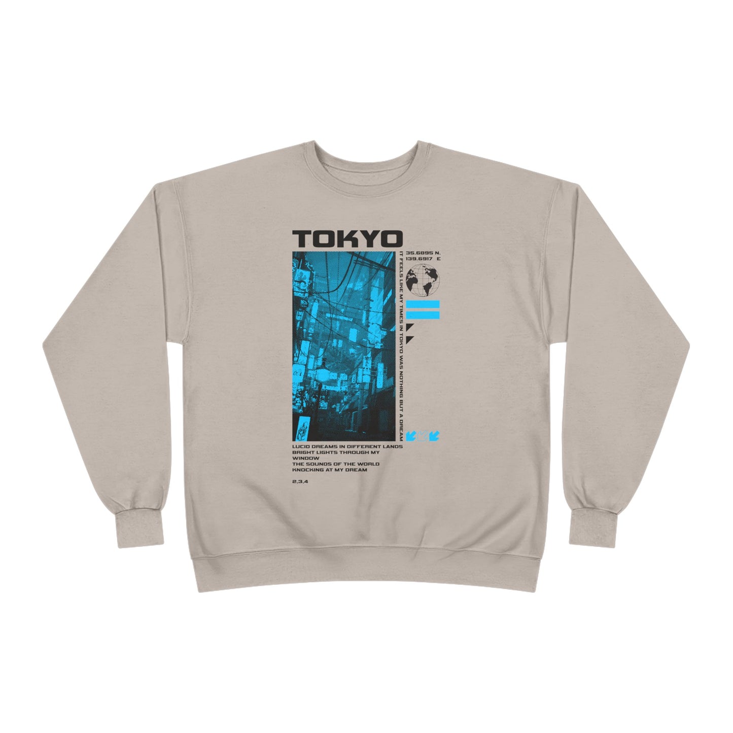 Tokyo Graphic Eco-Friendly Crewneck Sweatshirt