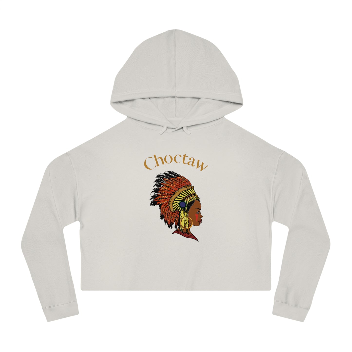 Choctaw Women's Cropped Hooded Sweatshirt - Stylish Indigenous Inspired Design