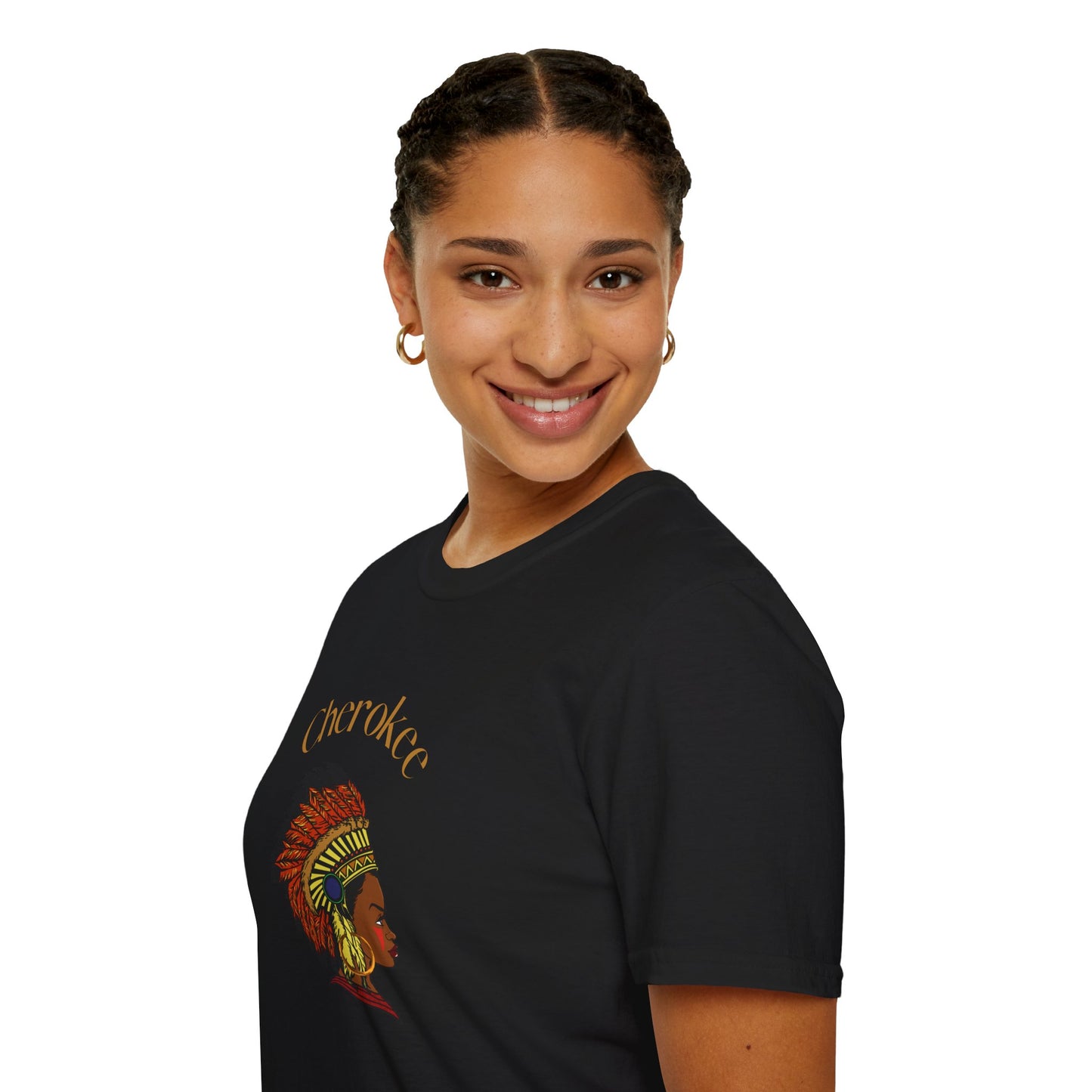 Cherokee Heritage Unisex Softstyle T-Shirt - Cultural Tribute Tee