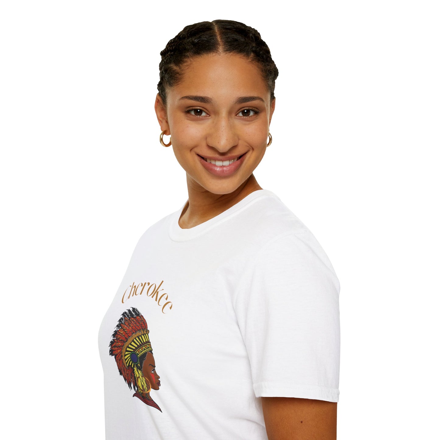 Cherokee Heritage Unisex Softstyle T-Shirt - Cultural Tribute Tee