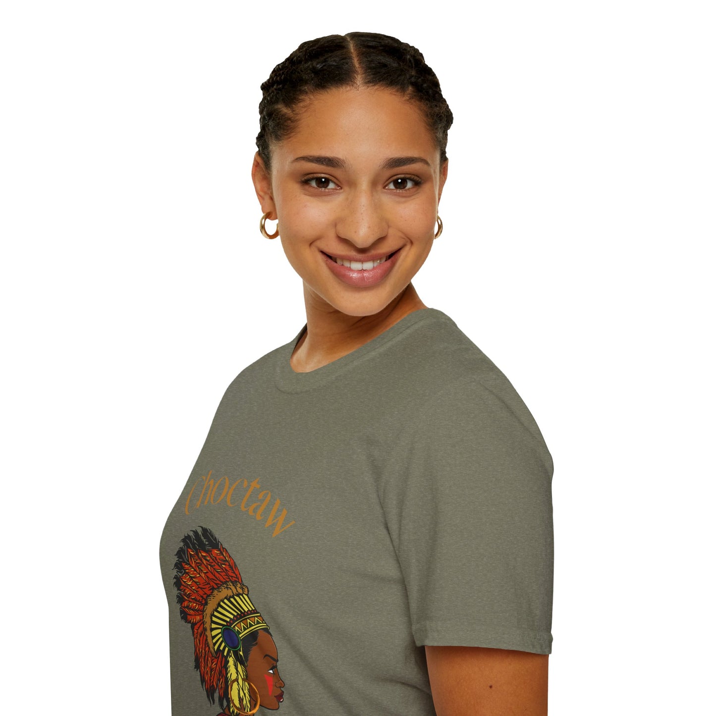 Choctaw Heritage Unisex Softstyle T-Shirt - Vibrant Tribal Design