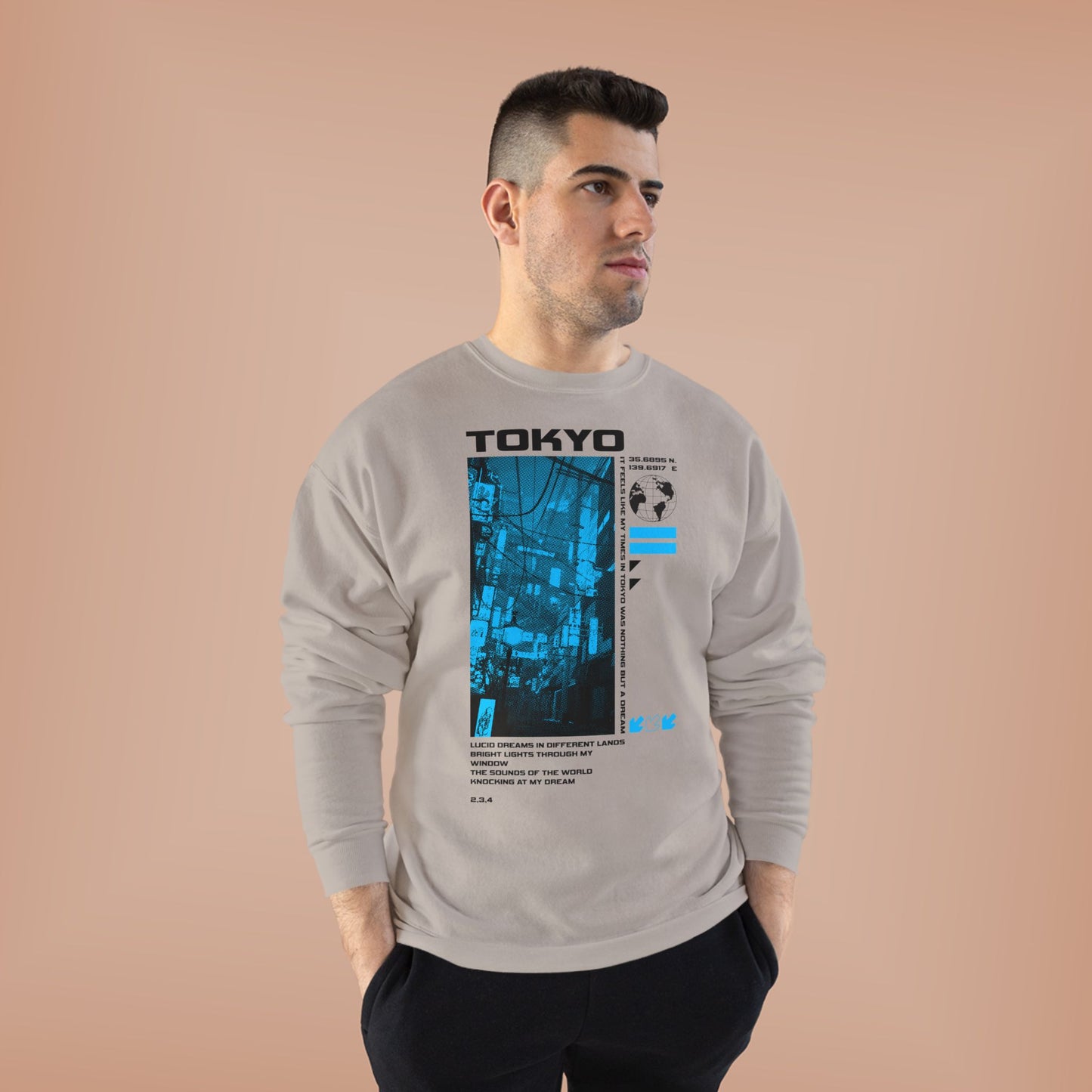 Tokyo Graphic Eco-Friendly Crewneck Sweatshirt