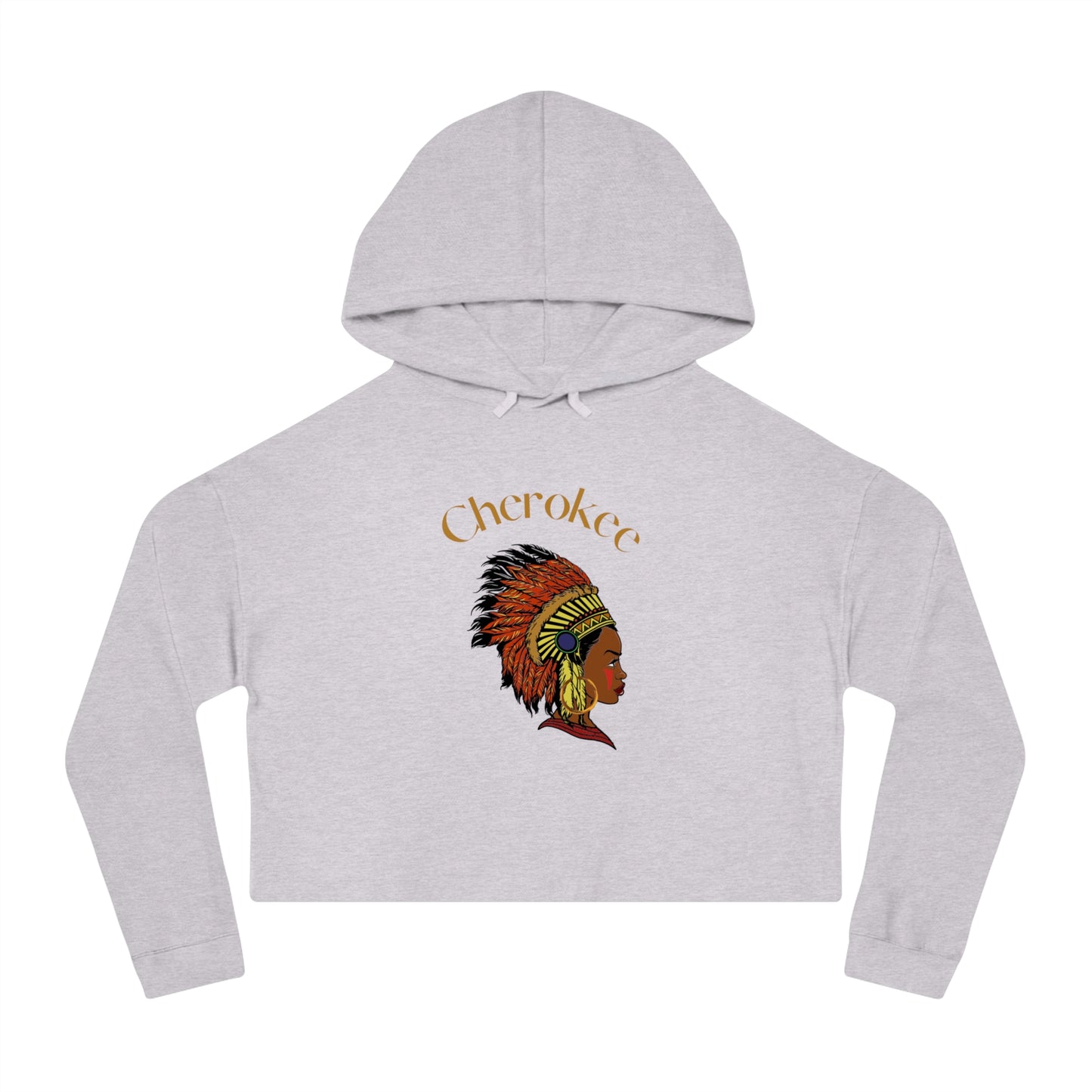 Cherokee Women’s Cropped Hoodie - Stylish Indigenous Sweatshirt