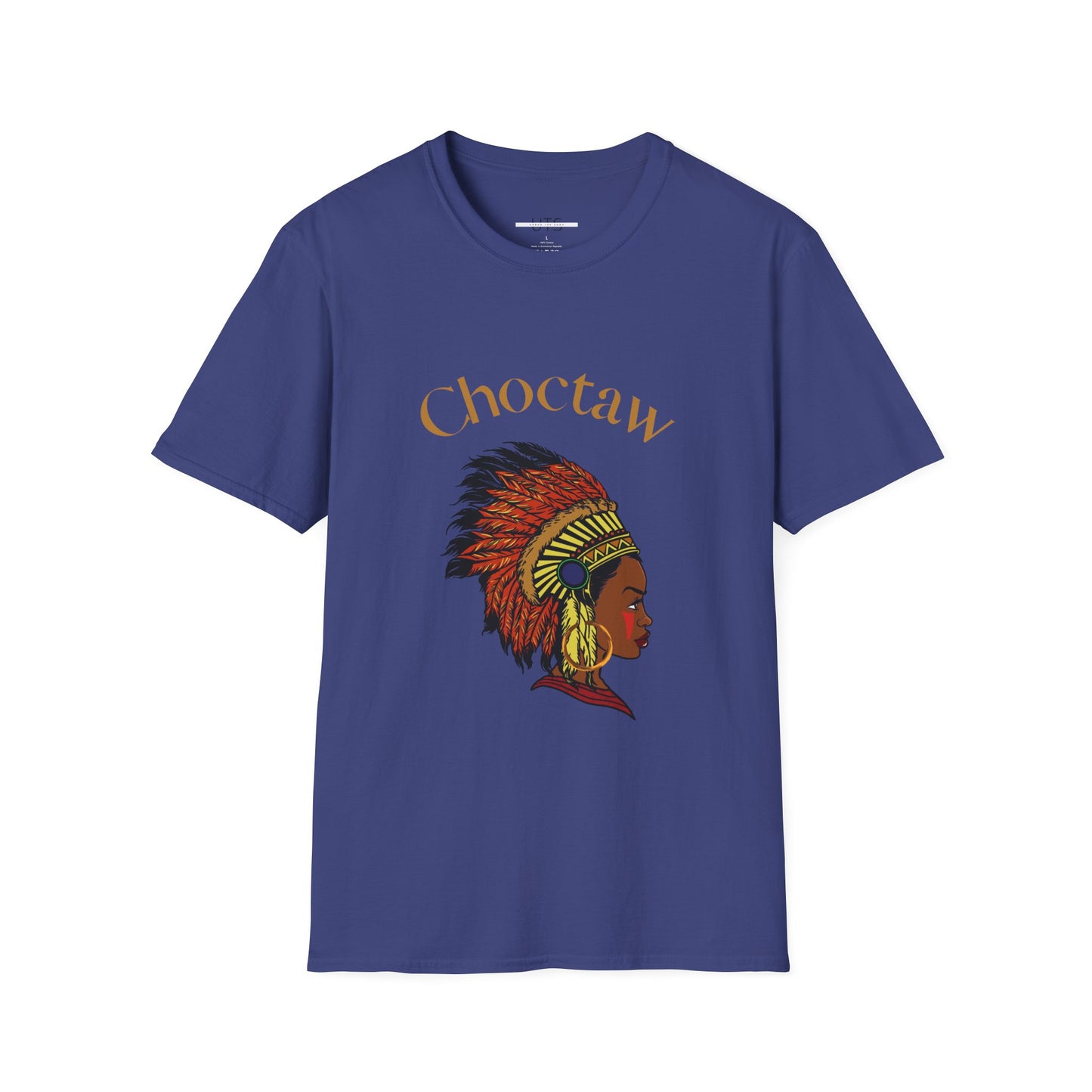 Choctaw Heritage Unisex Softstyle T-Shirt - Vibrant Tribal Design