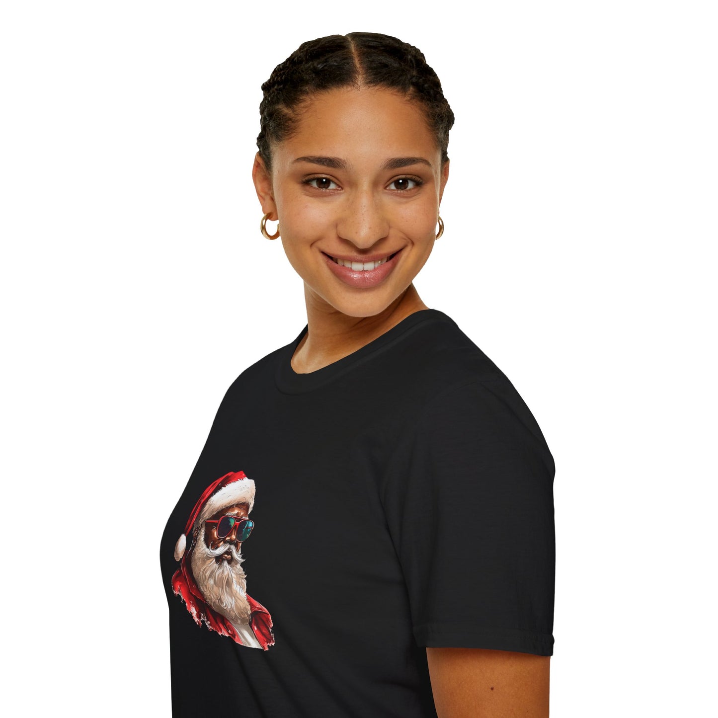 Santa Vibes Unisex Softstyle T-Shirt - Cool Santa Graphic Tee for Christmas