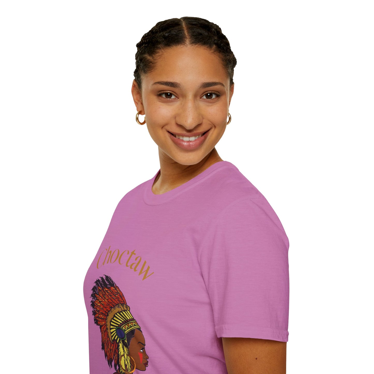 Choctaw Heritage Unisex Softstyle T-Shirt - Vibrant Tribal Design