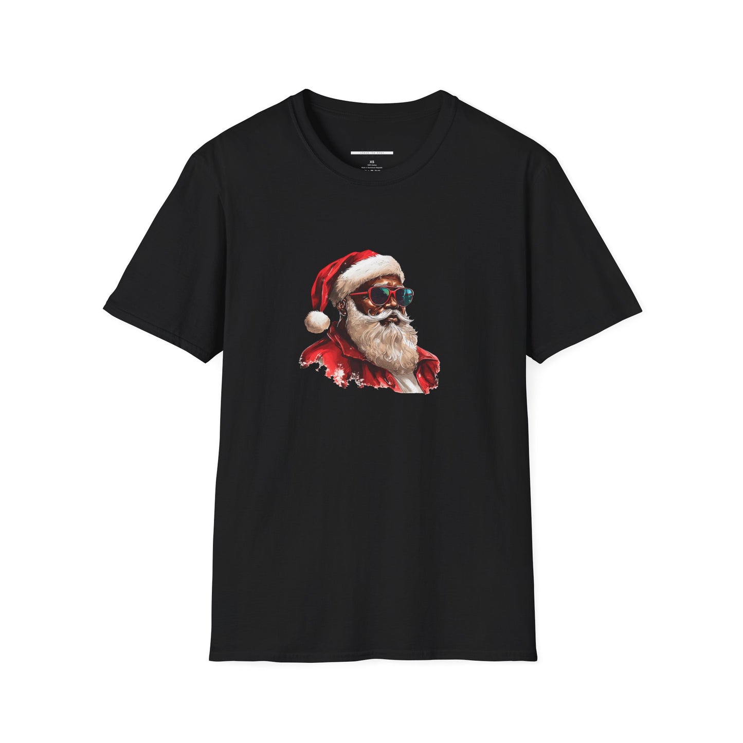 Santa Vibes Unisex Softstyle T-Shirt - Cool Santa Graphic Tee for Christmas