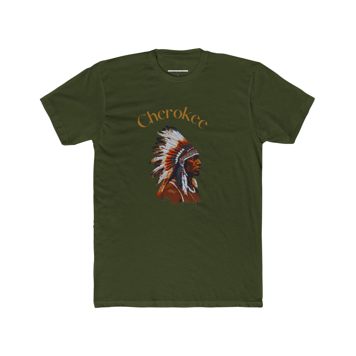 Cherokee Warrior Unisex Cotton Crew Tee - Celebrate Native Heritage