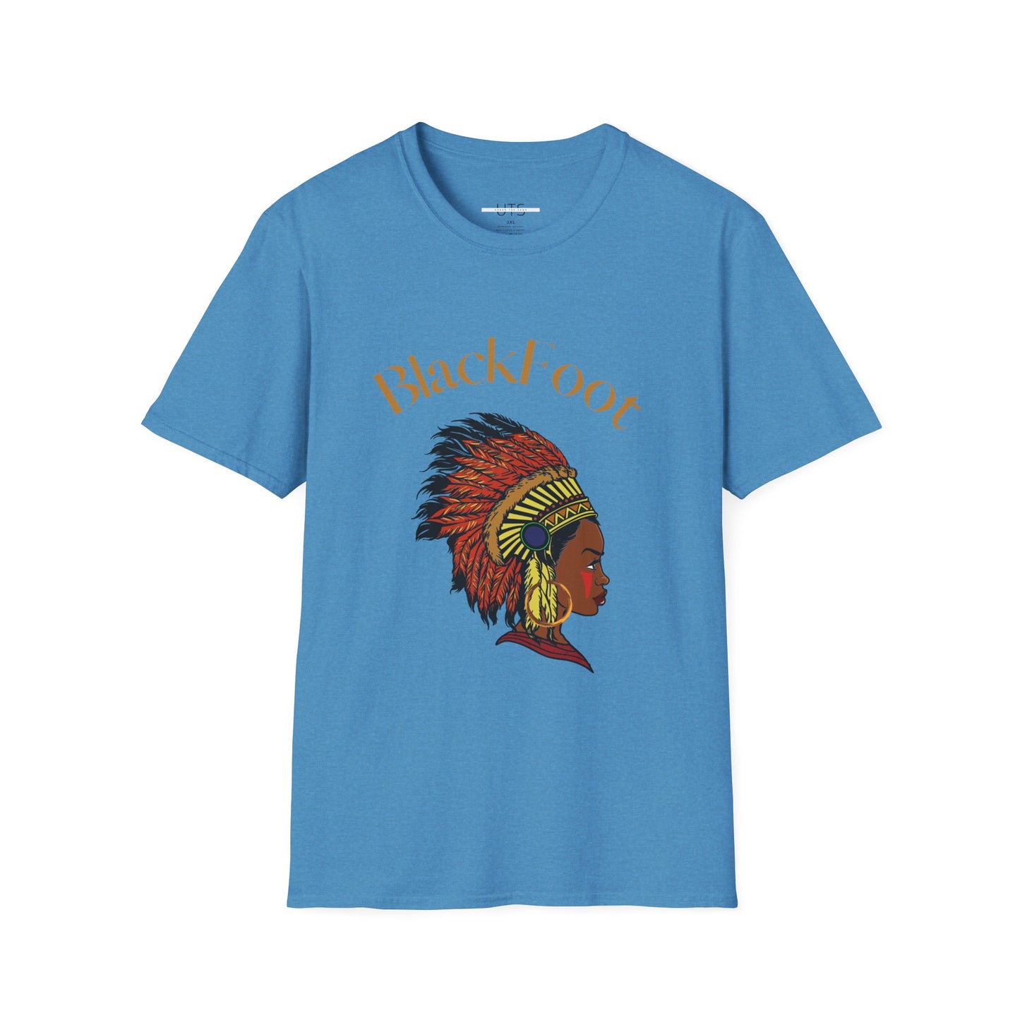 Blackfoot Heritage Unisex Softstyle T-Shirt - Vibrant Cultural Tribute Tee