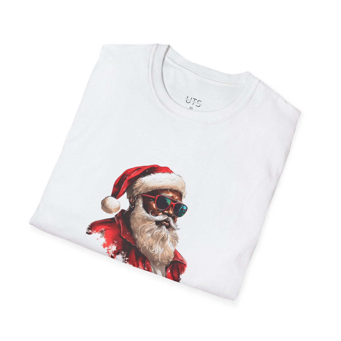 Santa Vibes Unisex Softstyle T-Shirt - Cool Santa Graphic Tee for Christmas