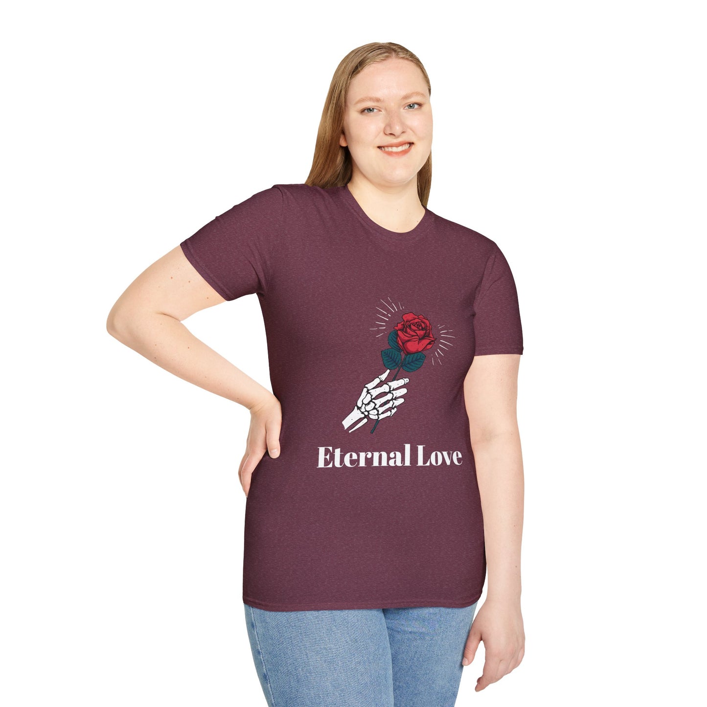 Eternal Love Skeleton Rose Unisex T-Shirt