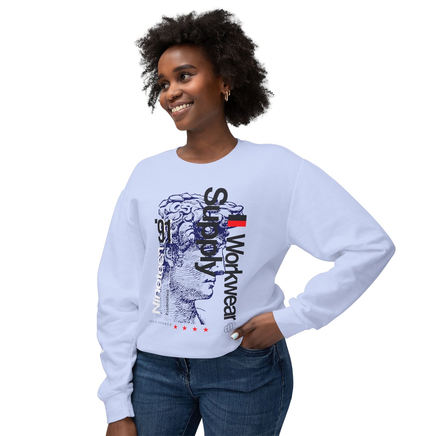 Unisex Graphic Crewneck Sweatshirt | Retro Style with Brain Artwork