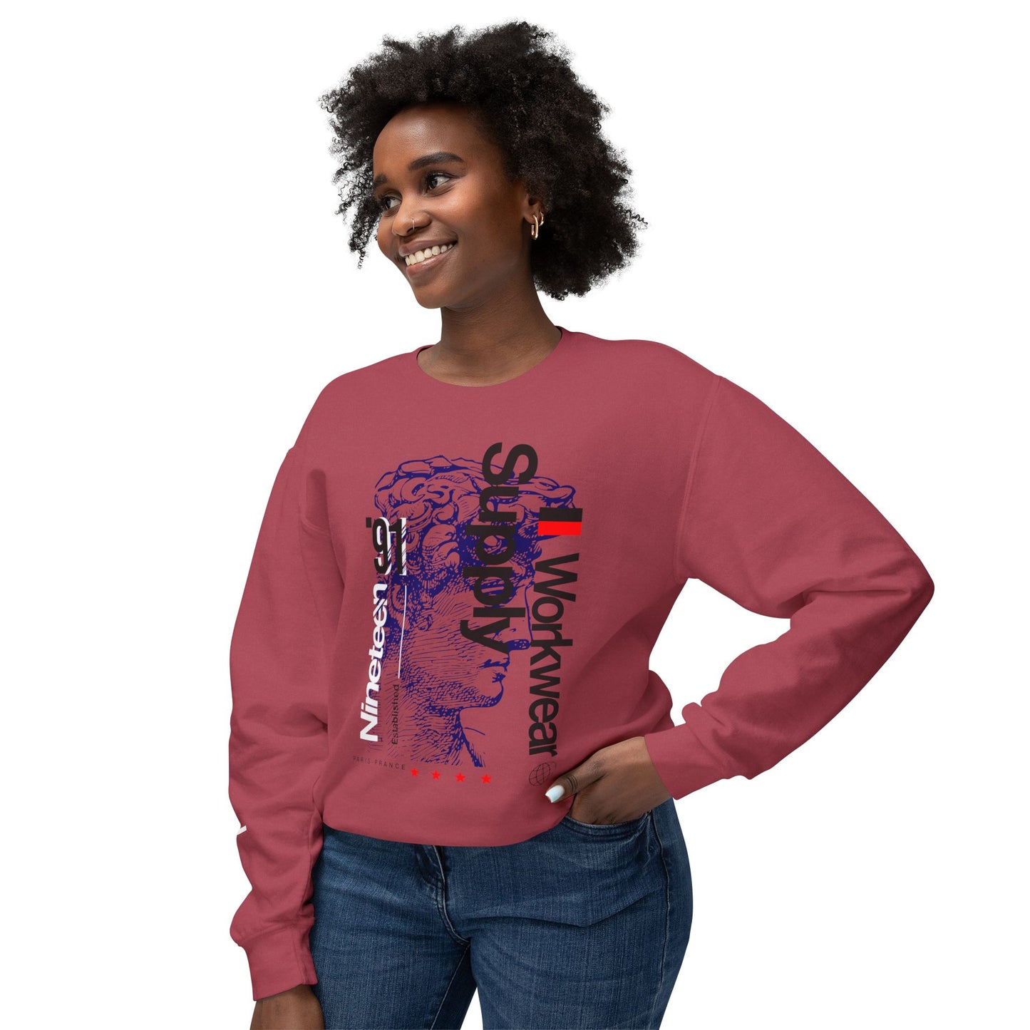 Unisex Graphic Crewneck Sweatshirt | Retro Style with Brain Artwork