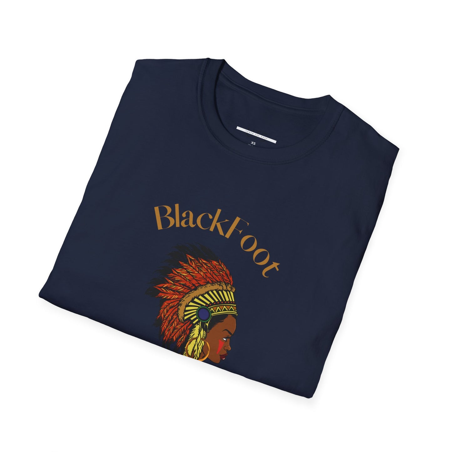 Blackfoot Heritage Unisex Softstyle T-Shirt - Vibrant Cultural Tribute Tee