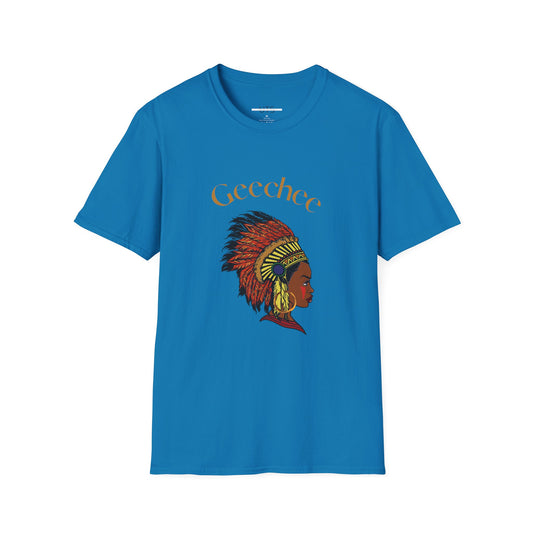 Geechee Culture Unisex Softstyle T-Shirt - Vibrant Blue Tee for Heritage Celebrations