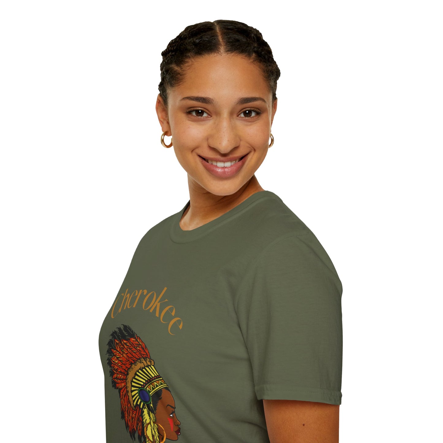 Cherokee Heritage Unisex Softstyle T-Shirt - Cultural Tribute Tee