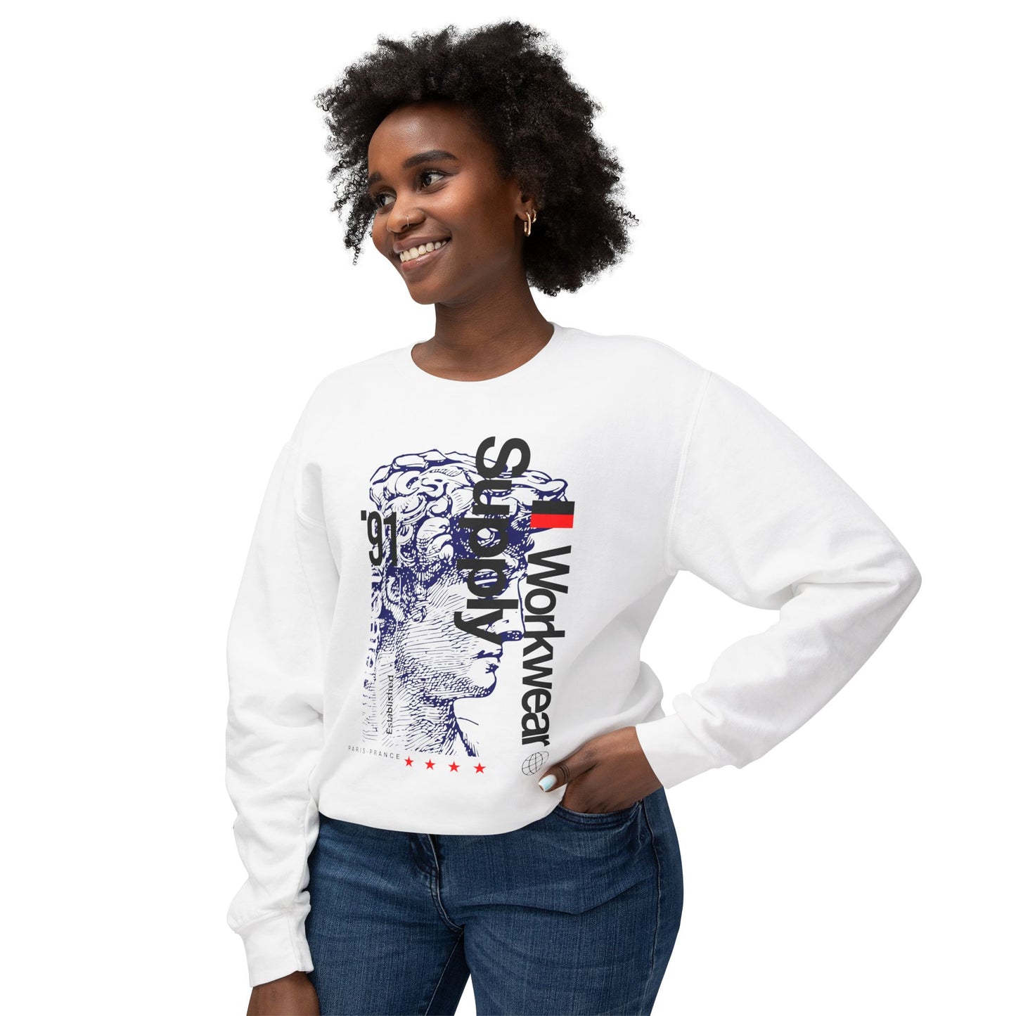 Unisex Graphic Crewneck Sweatshirt | Retro Style with Brain Artwork