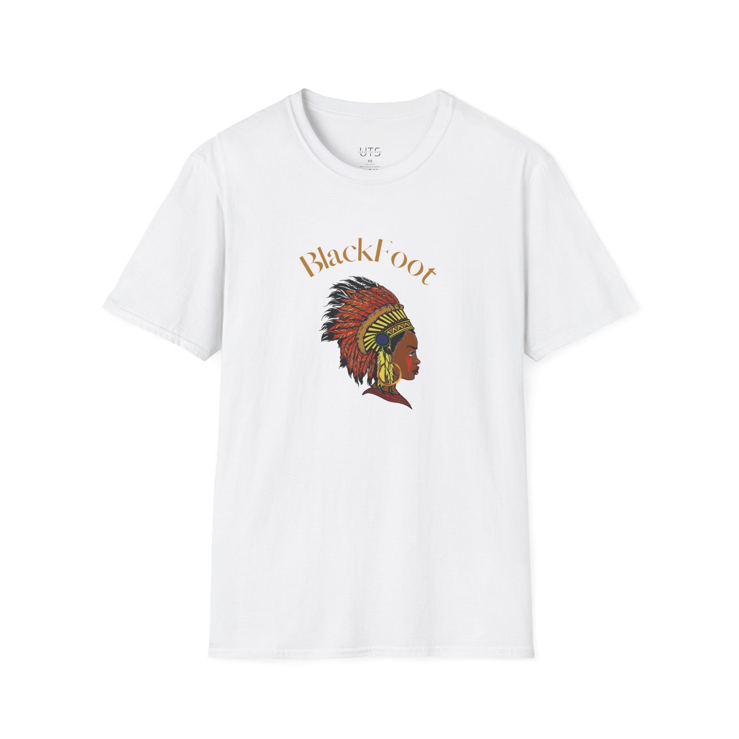 Blackfoot Heritage Unisex Softstyle T-Shirt - Vibrant Cultural Tribute Tee