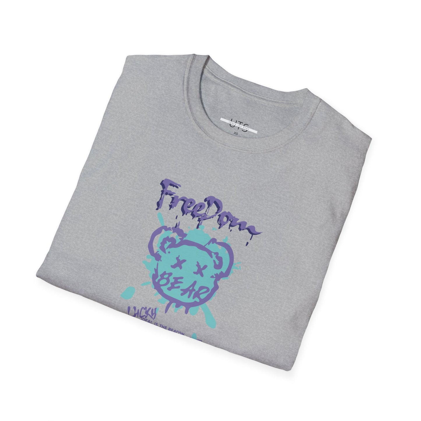 Freedom Bear Unisex Softstyle T-Shirt - Fun Graphic Tee for Casual Wear