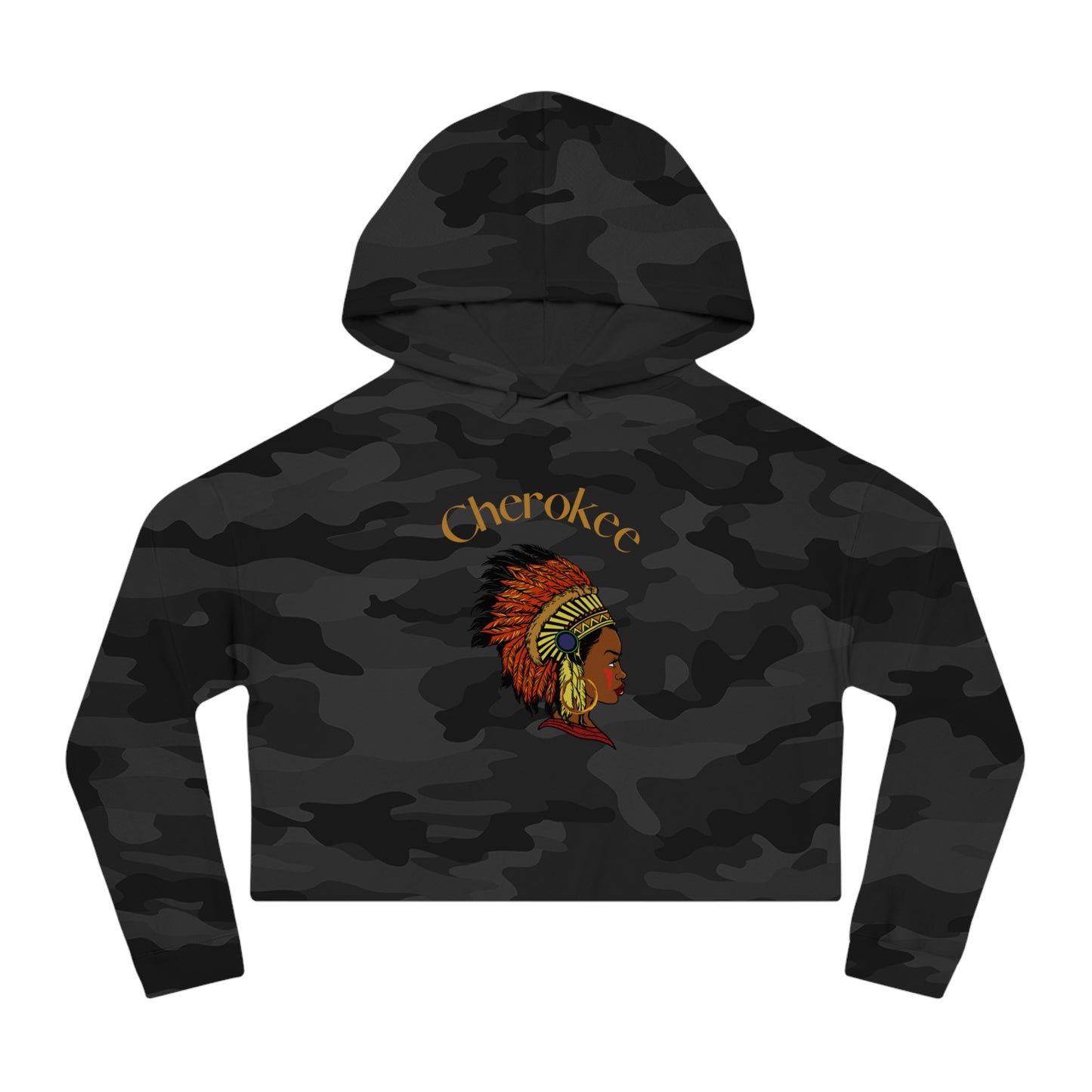 Cherokee Women’s Cropped Hoodie - Stylish Indigenous Sweatshirt