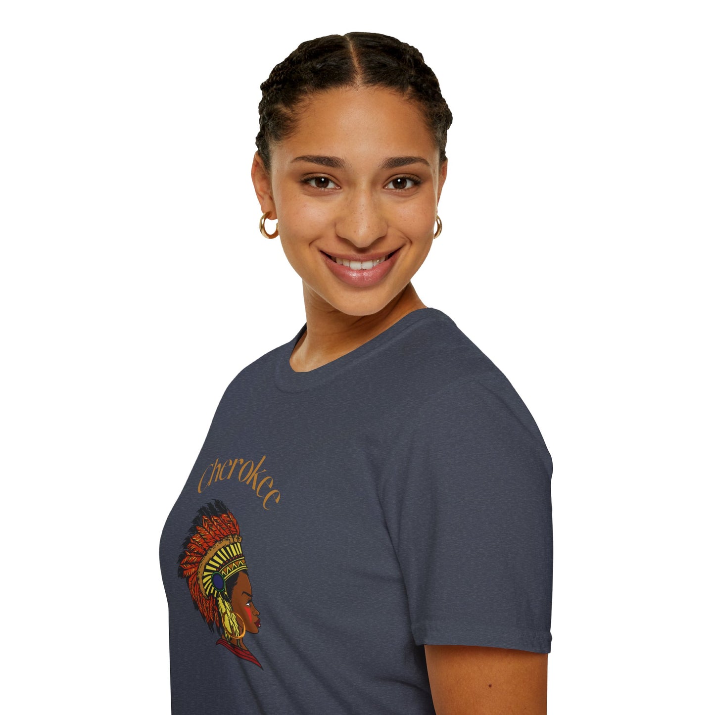 Cherokee Heritage Unisex Softstyle T-Shirt - Cultural Tribute Tee