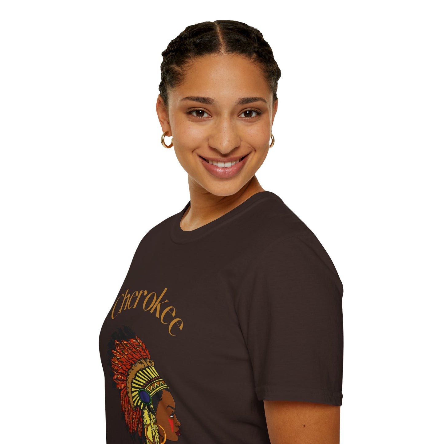 Cherokee Heritage Unisex Softstyle T-Shirt - Cultural Tribute Tee