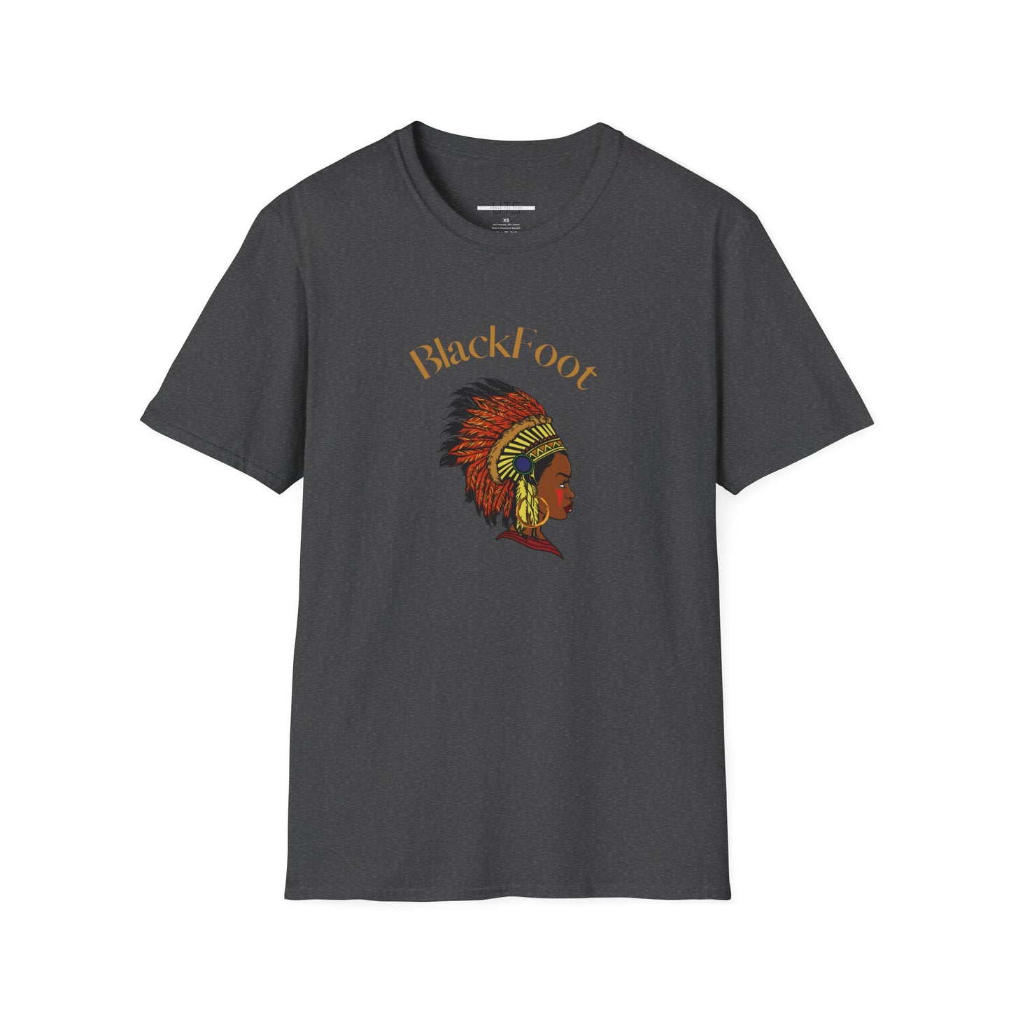 Blackfoot Heritage Unisex Softstyle T-Shirt - Vibrant Cultural Tribute Tee