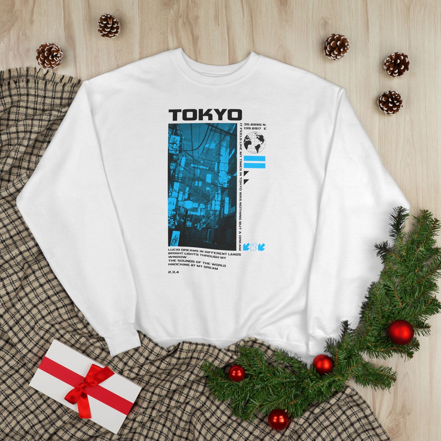 Tokyo Graphic Eco-Friendly Crewneck Sweatshirt