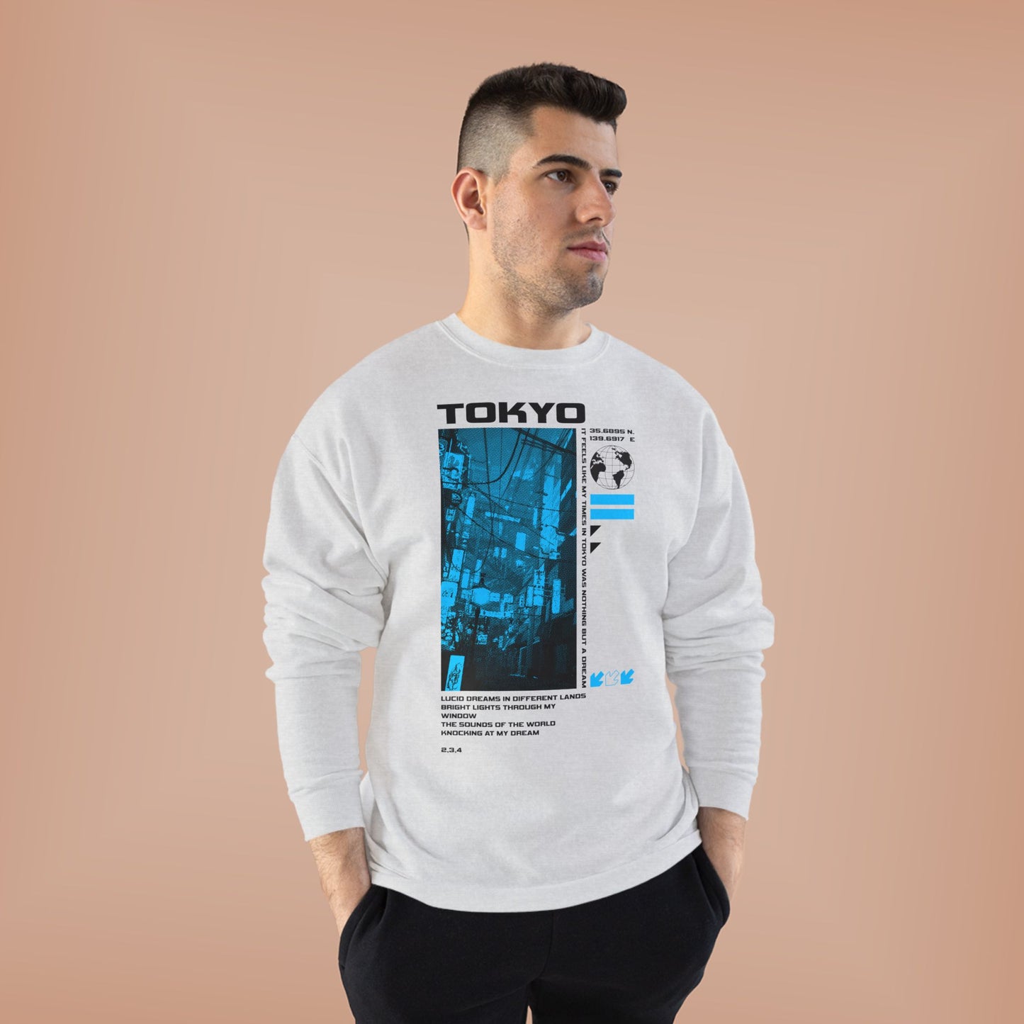 Tokyo Graphic Eco-Friendly Crewneck Sweatshirt