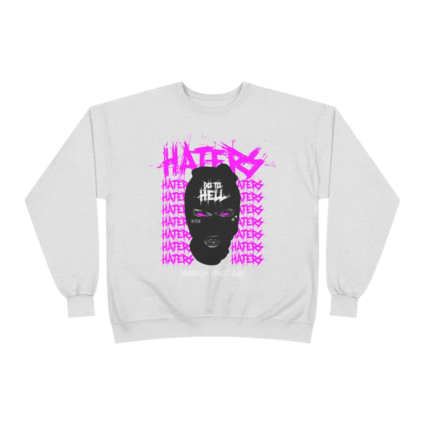 Unisex EcoSmart® Crewneck Sweatshirt - 'HATERS' Graphic Design for Bold Attitudes