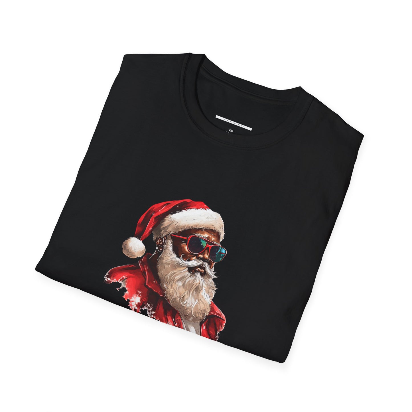 Santa Vibes Unisex Softstyle T-Shirt - Cool Santa Graphic Tee for Christmas