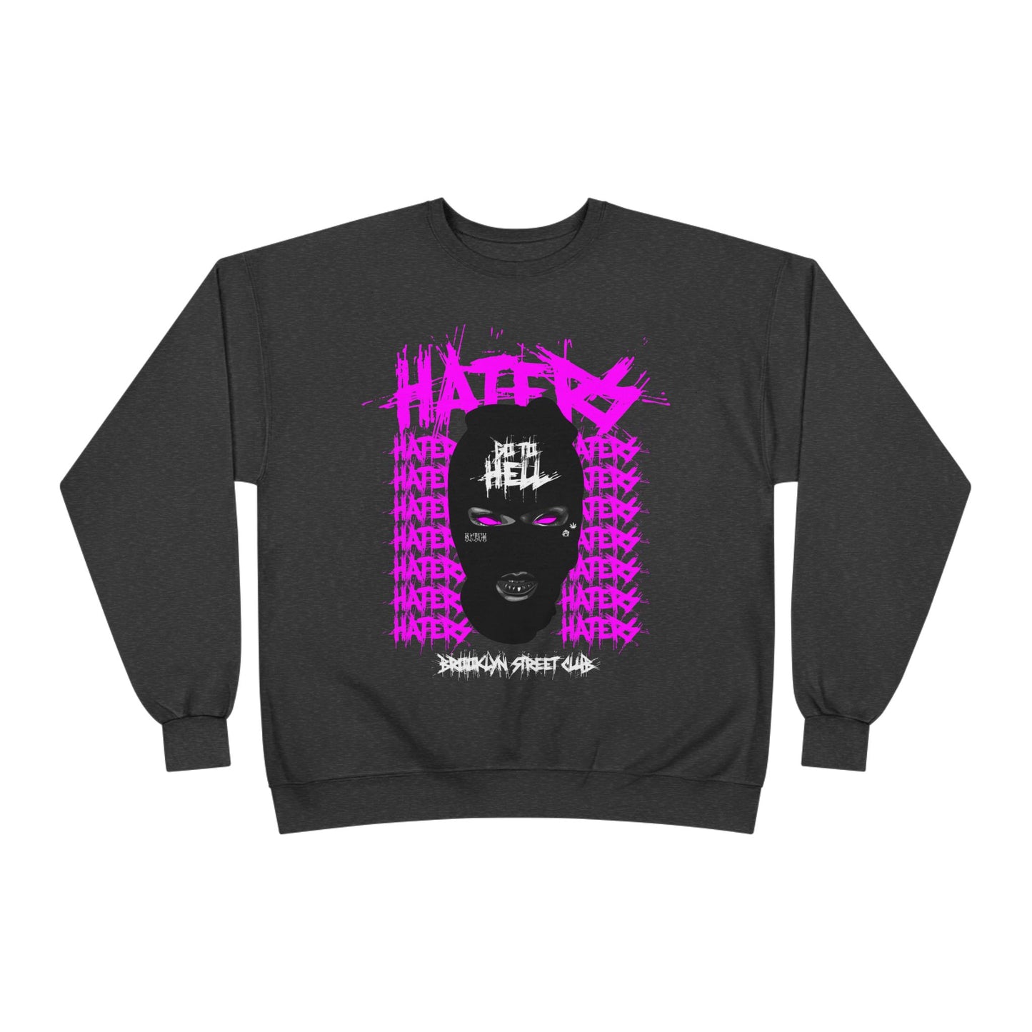 Unisex EcoSmart® Crewneck Sweatshirt - 'HATERS' Graphic Design for Bold Attitudes