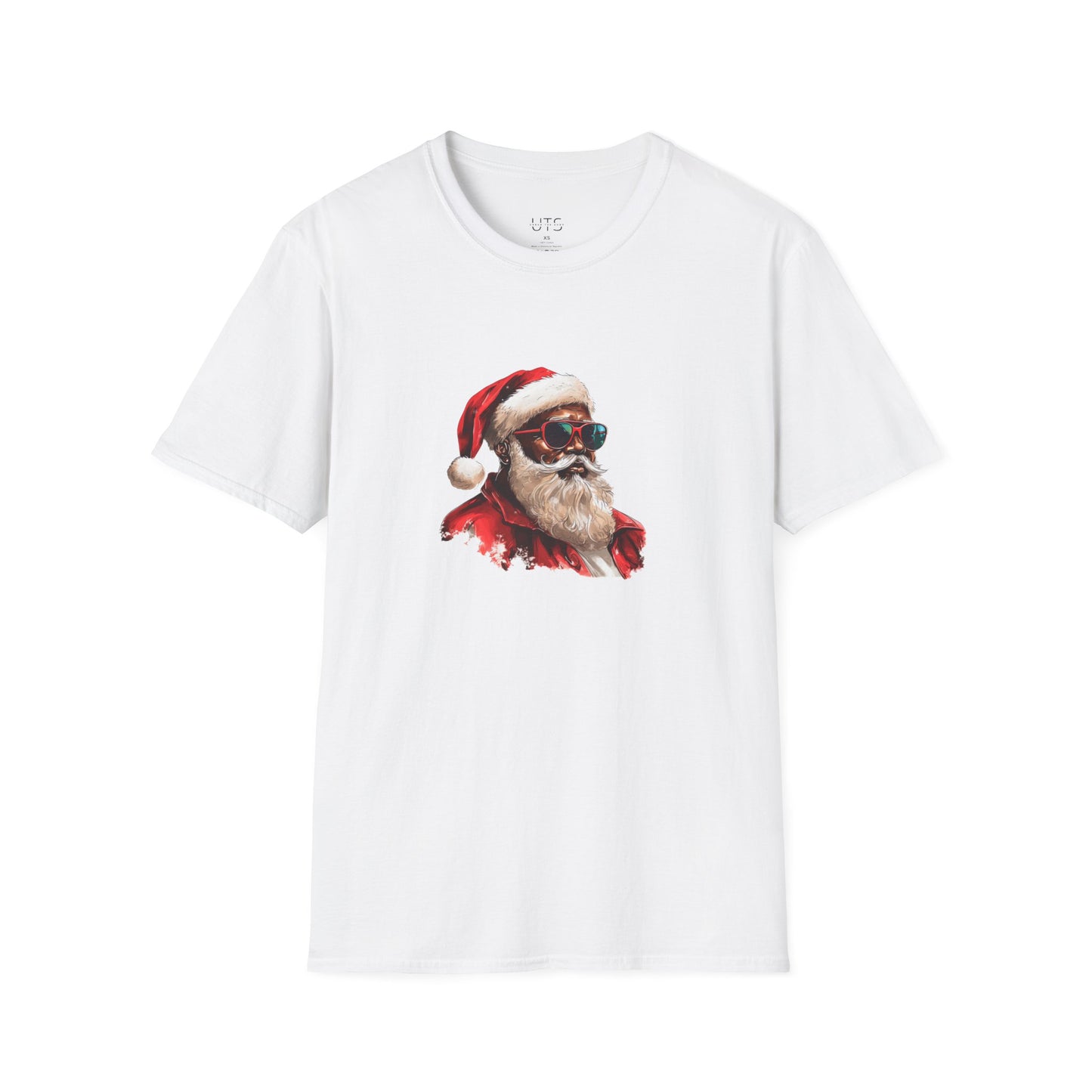 Santa Vibes Unisex Softstyle T-Shirt - Cool Santa Graphic Tee for Christmas